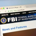 FBI website homepage on computer screen.