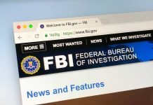 FBI website homepage on computer screen.