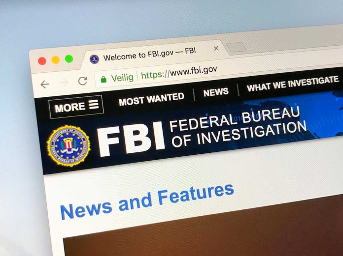 FBI website homepage on computer screen.