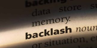 Close-up of text highlighting the word backlash