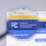 Federal Communications Commission website magnified on browser.