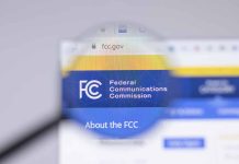 Federal Communications Commission website magnified on browser.