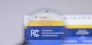 Federal Communications Commission website magnified on browser.