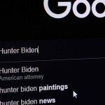 Google search results for Hunter Biden on screen