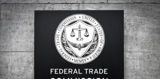 Federal Trade Commission logo and emblem on wall