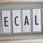 The word RECALL on wooden tiles