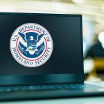 Laptop displaying US Department of Homeland Security logo