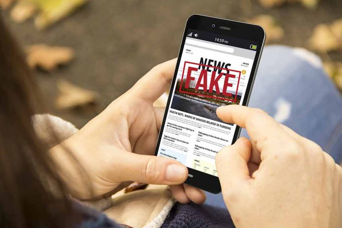 638642296 featured image Person holding smartphone displaying fake news notification.