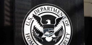 US Department of Homeland Security emblem on wall