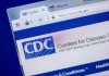 Screenshot of the CDC website homepage