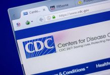 Screenshot of the CDC website homepage