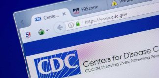 Screenshot of the CDC website homepage
