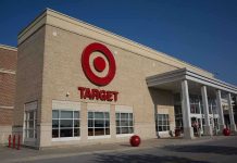 Exterior view of a Target store with a large logo
