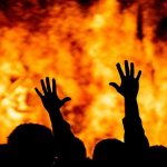 DEADLY Fire Kills 11 — Infrastructure COLLAPSES Silhouetted hands raised against a fiery background.