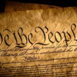 D.C. Now at Center of Major Constitutional Fight Close-up of the U.S. Constitutions preamble.
