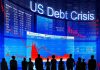America’s Debt Problem Crosses New Line People looking at financial charts displaying US debt crisis.