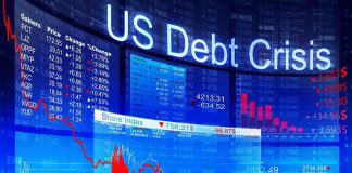 America’s Debt Problem Crosses New Line People looking at financial charts displaying US debt crisis.