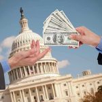 FORGOTTEN Communities Get MASSIVE Trump Windfall Hands exchanging money in front of Capitol building.