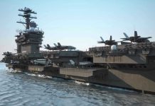 Navy’s Tech Breakdown: Missiles Hit Own Jets Aircraft carrier deck with jet planes.