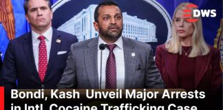 WATCH: Pam Bondi & Kash Patel Announce Major Arrests in