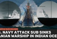US Navy submarine sinks IRANIAN WARSHIP with torpedo