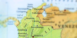 Ex-NYC Mayor Pops Up At Anti-U.S. Summit Map showing Colombia and surrounding countries.