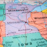 Stolen Land Clash: Wisconsin On Edge! Map highlighting Minnesota, North Dakota, South Dakota, Wisconsin.
