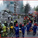 Rescuers search for people under the rubble after Russian attack in Kyiv