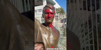 See What HATEFUL Radicals Did to Charlie Kirk’s Statue New 8ft Bronze Statue Of Hero Charlie Kirk VANDALIZED Outside TPUSA Headquarters In Phoenix
