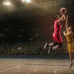Why Can’t the WNBA Protect Caitlin Clark? Two women playing basketball; Michelle Jenneke is not visible