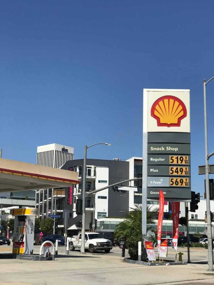 shutterstock_1455088052 Shell gas station with price sign on a sunny day