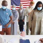 South Carolina Will Kick Off Democrats’ 2028 Presidential Fight Voters wearing masks stand in line at a polling station