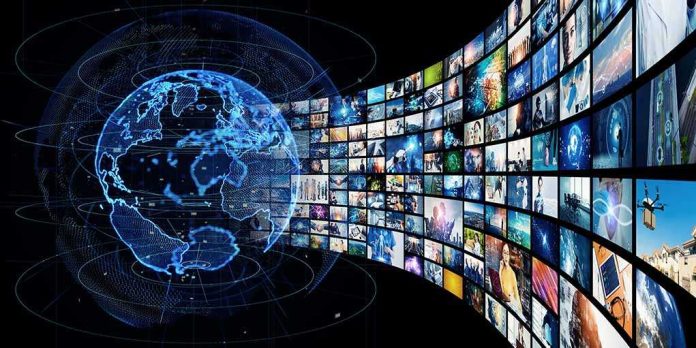 shutterstock_2644480887-2 Digital globe with curved wall of multimedia screens