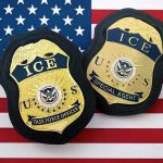 Airport Arrests Are SURGING for a Reason Most Miss ICE badges on an American flag background