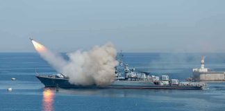 Russia’s 28,000-Ton Warship Has a Surprising Weakness Warship launching a missile at sea