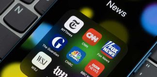 Accused CHINESE Operative Goes After US Reporter News app icons on a smartphone screen.