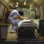 Nurse Accused of Helping ICE Detainee ESCAPE Nurse attending patient on stretcher inside ambulance