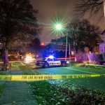 72-Year-Old SHOOTS Off-Duty ICE Agent Police car blocks residential street at night behind caution tape