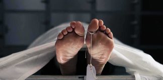 Trump to Call Putin Over PLAGUE Outbreak Human feet with toe tag on a morgue gurney